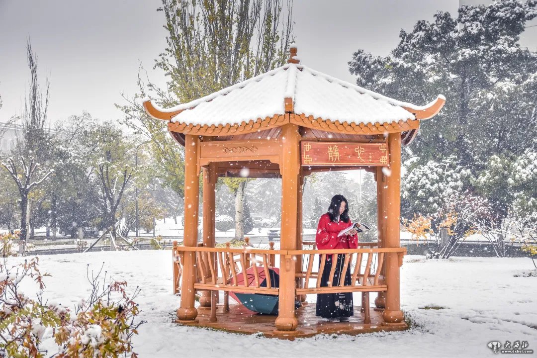 初雪中的兰州大学冲上热